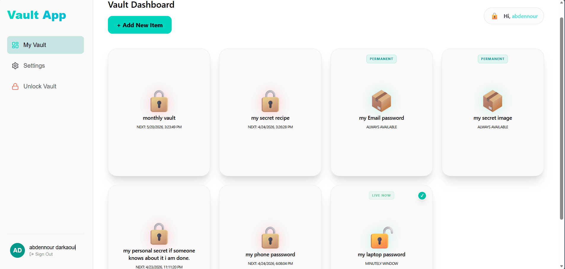 VaultApp — project preview